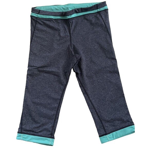 Gap Fit Leggings Capri Pants Gray Green Stretch Yoga Activewear Women Size Small - Picture 1 of 2